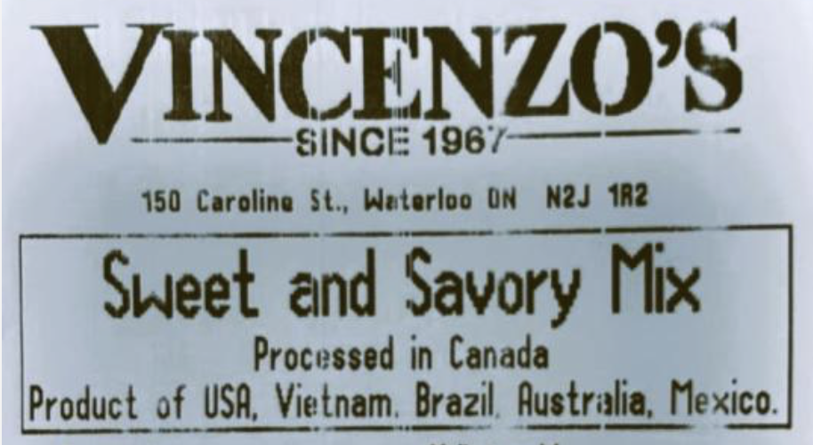 Sweet and savory mix recalled in Canada because of Salmonella