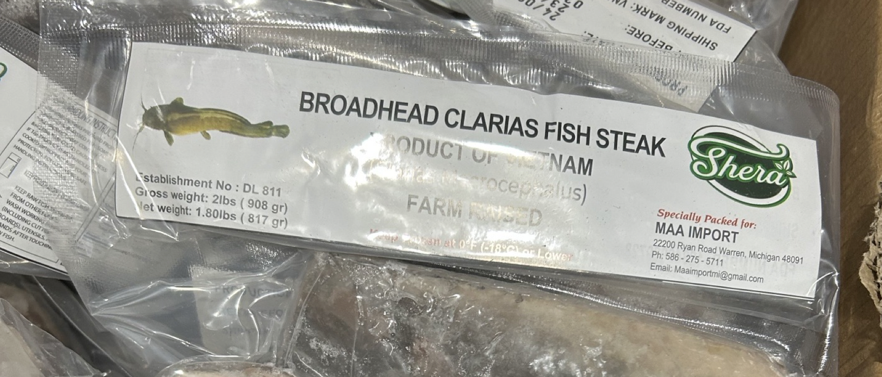 Catfish from Vietnam recalled because of reinspection problem