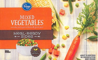 A variety of Kroger-branded frozen vegetable products are included in the recall.