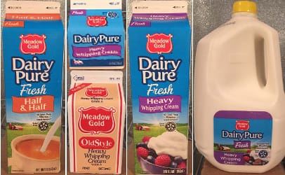 These recalled dairy products from Meadow Gold Dairy carry unique codes on their labels. If you have Meadow Gold half and half or whipping cream in your refrigerator, please check the labels for the codes referenced in this article.