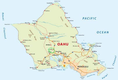 Map of Oahu