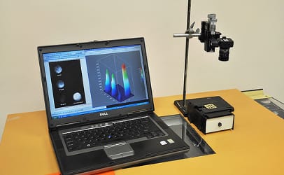 Scientists with USDA's Agricultural Research Service developed this low-cost yet effective system to detect active Shiga toxin. (Photo by Reuven Rasooly)