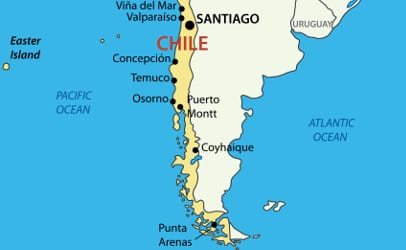 southern Chile map