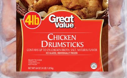 Wal-Mart's Great Value brand chicken parts such as these drumsticks are now produced under stricter food safety requirements, as is all chicken provided to the retailer by U.S. suppliers.