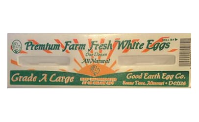 Good Earth Egg Co egg carton