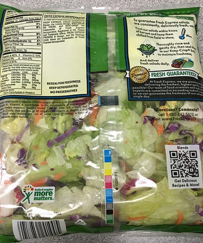 recalled Fresh Express American Salad back
