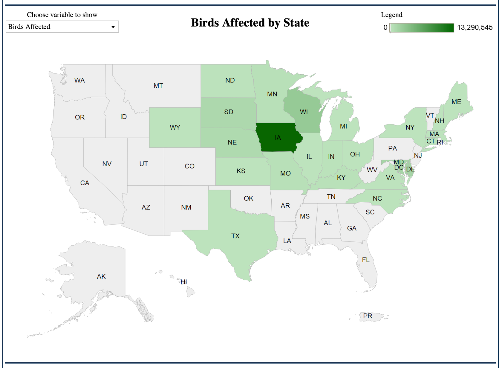 Avian flu outbreaks in U.S. take more than 22.8 million birds in 24 states, so far