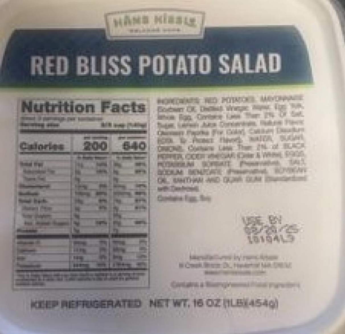 Pasta salad labeled as potato salad recalled because of undeclared wheat