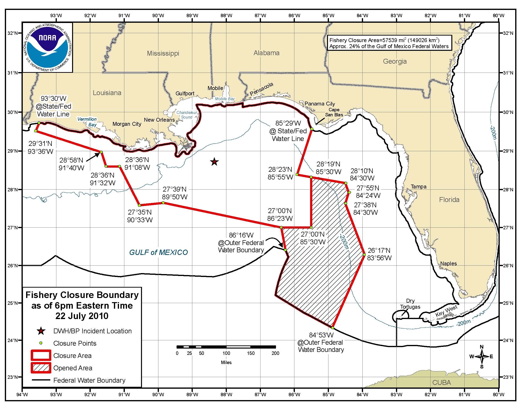 One-Third of Closed Gulf Fishing Area Reopened