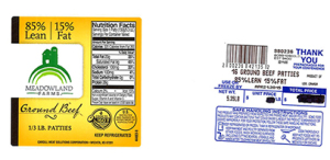 Cargill meat labels