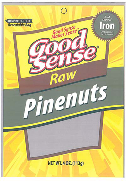 Good Sense pinenuts label