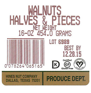 Hines walnut label