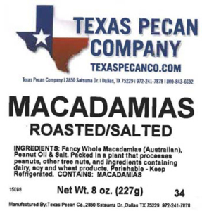 Texas Pecan Company label