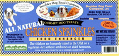 Boulder Dog Food Company label