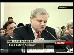 Bill Marler testifying on FSMA