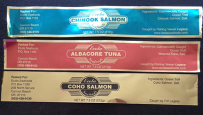Ecola Seafoods labels