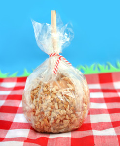 Packaged caramel apple