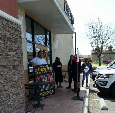 Protestors affiliated with the Teamsters union handed out leaflets outside two Chipotle Mexican Grill restaurants in California Thursday. They cited food safety concerns about fresh produce supplier Taylor Farms. Produce industry trade groups were quick to defend Taylor Farms, saying the protests were a publicity stunt related to a labor dispute.