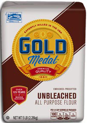 This is one of the varieties of Gold Medal flour recalled by General Mills because of possible E. coli contamination. General Mills also recalled Signature and Wondra flour. 