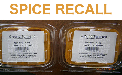 recalled JM Exotic Foods ground tumeric