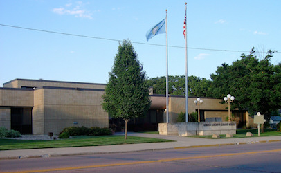 Union County Courthouse in Elk Point, SD, is the location of the trial pitting Beef Products Inc. against ABC News. A community room in the basement of the courthouse had to be renovated into a new courtroom at a cost of about $100,000 because the other two courtrooms in the building were deemed to be too small to handle the trial.