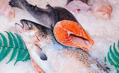 http://www.dreamstime.com/royalty-free-stock-photo-raw-salmon-ice-markeâ¤-image30163955