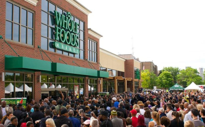 Locals turned out in force when Whole Foods MArket opened its store on Mack Avenue in Detroit. The chain has six stores in Michigan.