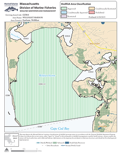 MA oyster beds closure map