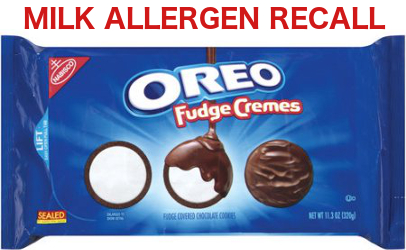 recall Oreo milk allergen