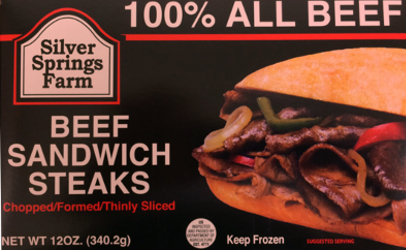 recalled Silver Springs Farms steak sandwiches