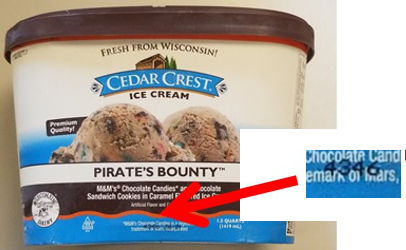 recalled Cedar Crest ice cream