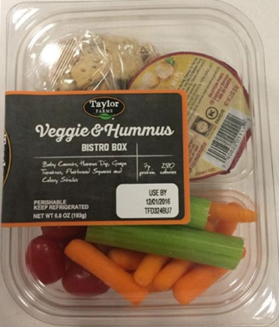 recalled Taylor Farms Bistro Box hummus
