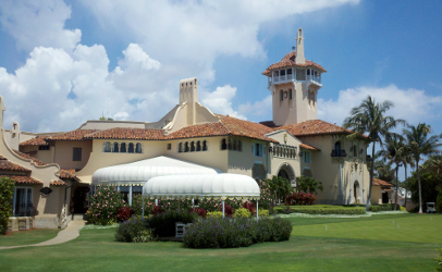 The main house at Mar-a-Lago in Palm Beach, FL.