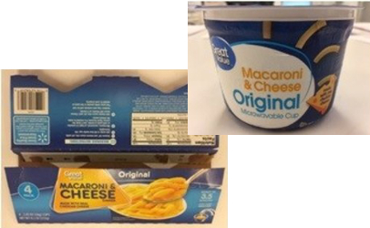 recalled Great Value mac and cheese