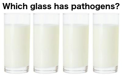 illus milk glasses which has pathogens