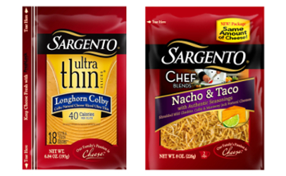 To view photos of all of the recalled Sargento cheese products, click on the image.