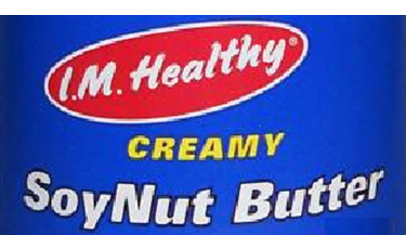 I.M. Healthy brand creamy SoyNut Butter label