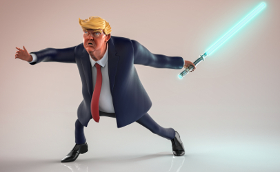 Trump with light saber