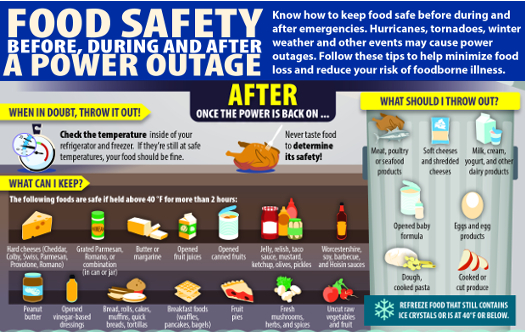 Tips for keeping food safe during a power outage