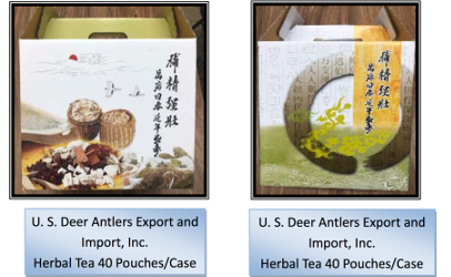 recalled deer antler tea pouches 1