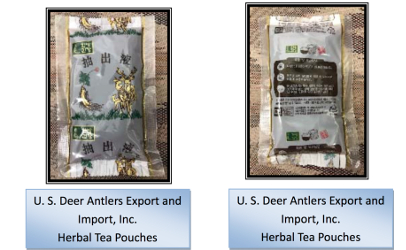 recalled deer antler tea pouches 2