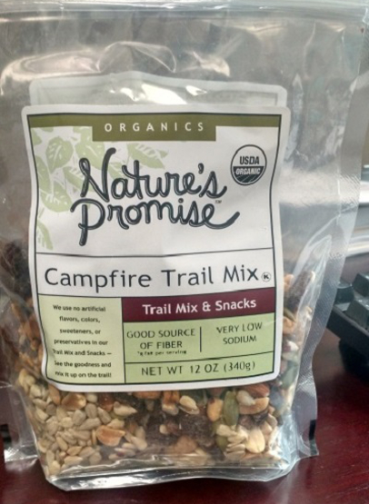 recalled Natures Promise trail mix