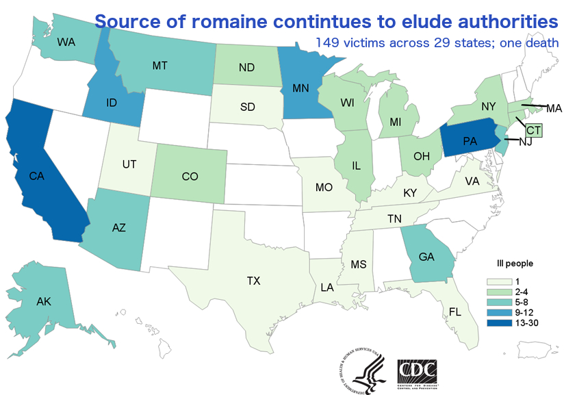 E Coli Outbreak 2025 Map Norah Annelise