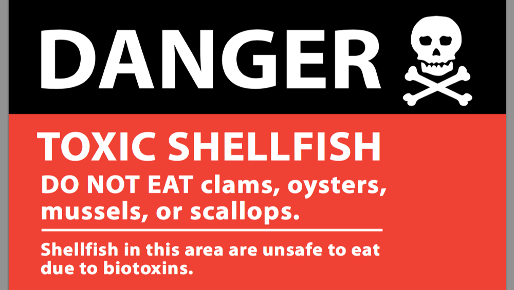 toxic shellfish danger warning