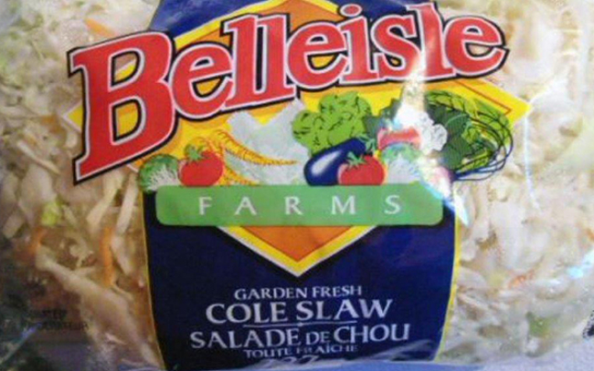 recalled Belleisle coleslaw Listeria