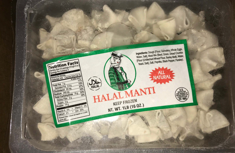 recalled Roya Foods Halal beef dumplings