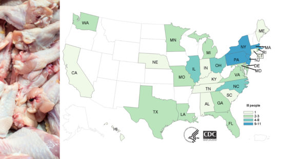 map CDC raw chicken outbreak