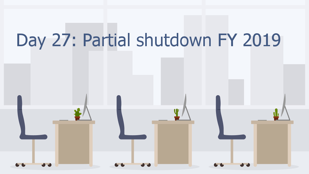 Design of modern empty office side view. Vector illustration of working place