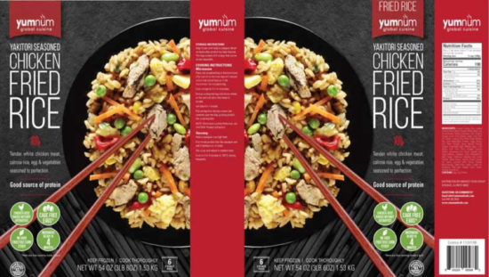 recalled Harvest Food Group fried rice
