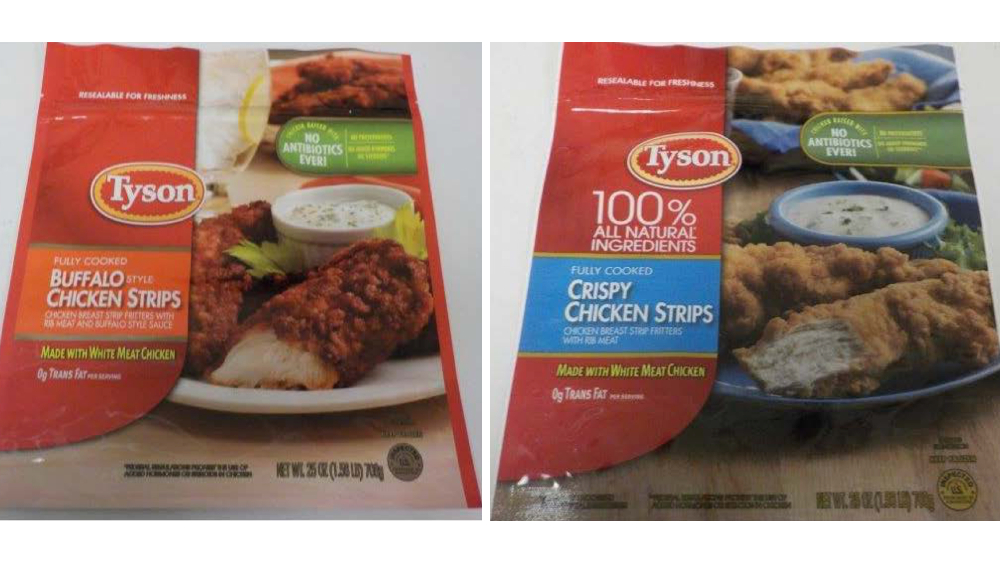 recalled Tyson chicken strips